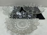 Three Pressed Glass Bowls