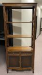 Modern Hickory White Cherry Display Cabinet