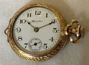 1910 Hampden Molly Stack Open Face Pocket Watch