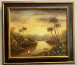 River Scene Framed Print