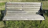 Wood and Iron Outdoor Bench
