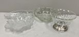 Vintage Glass Celery Dish, Leaf Dish, Silver Plate footed Bowl