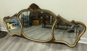 Vintage Tri Wall Mirror with Crest