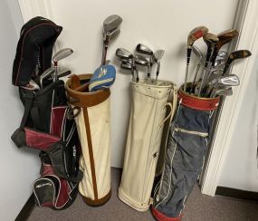 Four Assorted Vintage Golf Clubs