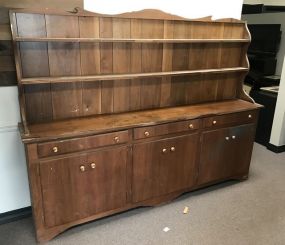 1970's Pine Large Hutch