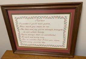 Needle Point Mother Quote