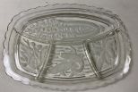Clear Glass Divided Relish Platter