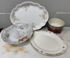 Porcelain Platters, and Bowls