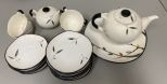 Oriental Black and White Tea Set