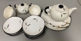 Oriental Black and White Tea Set