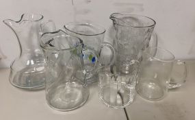 Group of Glass Pitchers