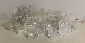 Collection of Clear Glass Pitcher