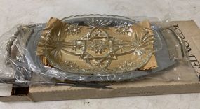 Kromex Silver Plate with Glass Dish