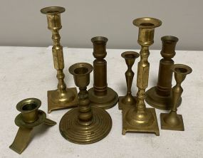 Eight Colonial Style Candle Sticks
