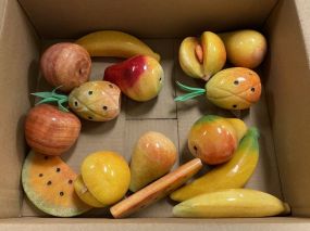 Box of Decorative Marble Style Fruit