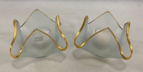 Pair of Annie Glass Votive Candle Holders