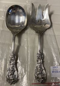 Francis I Sterling Serving Salad Fork and Spoon