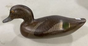 Signed Wood Carved Duck