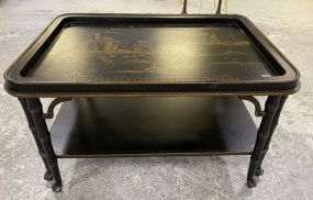 Modern Oriental Black Painted Coffee Table