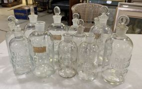 12 Vintage Apothecary Bottles