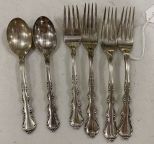International Sterling (4) Forks, International Sterling Spoons (4)