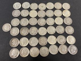 Forty Three 1964 Silver Dimes