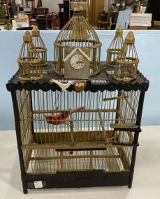 Vintage Decorative Wood Bird Cage