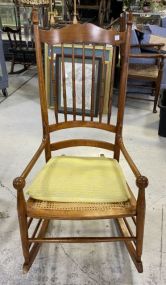 Hand Crafted Mahogany Spindle Back Rocker