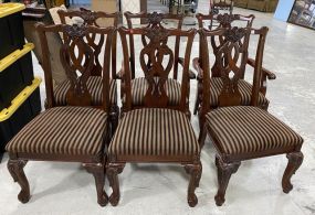 Six Reproduction French Style Cherry Dining Chairs