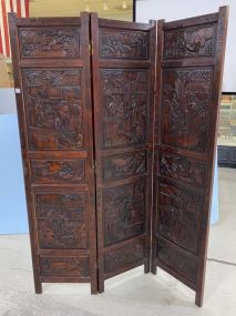 Chinese Wood Carved Room Divider/Dressing Screen