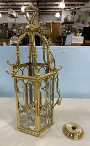 Brass Hanging Light Fixture