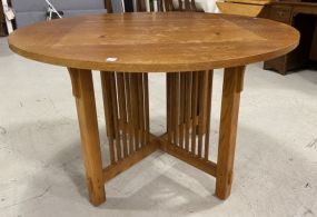Mission Oak Style Round Dining Table