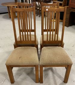 Four Mission Oak Style Dining Chairs