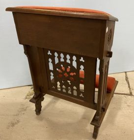 Antique Catholic Kneeler Prayer Bench