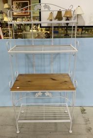 White Painted Baker's Rack