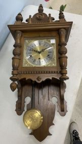 Modern German Mahogany Wall Clock