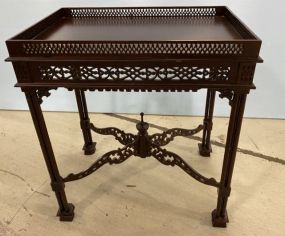Indo Reproduction Chinese Chippendale Side Table