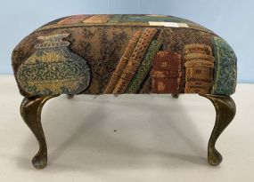 Small Brass Footed Stool