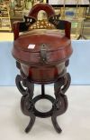 Oriental Style Wood Box on Plant Stand