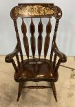 Large Mahogany Spindle Back Rocker