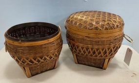 Two Decorative Woven Baskets
