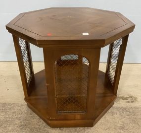 Vintage Cherry Polygon Side Table