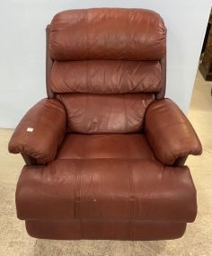 La-Z-Boy Maroon Leather Recliner