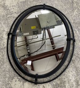 Black Oval Wall Mirror