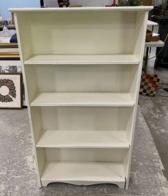 White Painted Wood Bookshelf