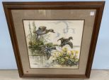 Needlepoint Duck Art Framed