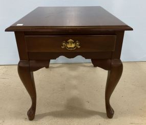 Cherry Queen Anne Style End Table