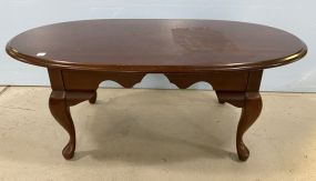Cherry Queen Anne Style Coffee Table