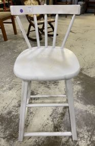 Painted White Small Bar Stool
