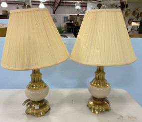Pair of Brass Mid Century Table Lamps